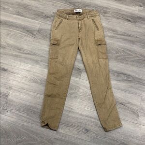 Zara skinny tan cargo Pants size 2